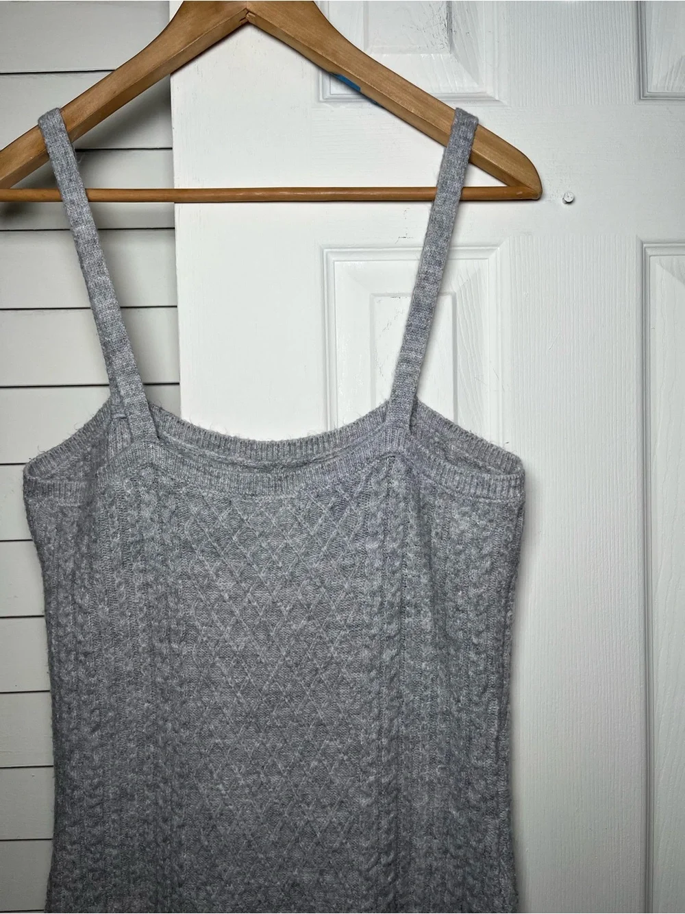 House of Harlow 1960 Cable Knit Sweater Tank Top Dress Size L